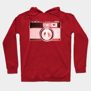 Red - Vintage 1960s Rangefinder Camera Hoodie